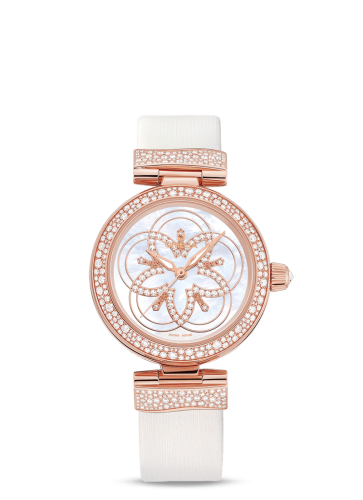Omega LadyMatic Co-Axial 34 Sedna Gold / Diamond / Flower MOP